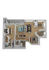 Keelers Corner Apartments Birch D 3D Floor Plan Keelers Corner Apartments Birch D 3D Floor Plan